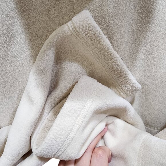 Lauren Ralph Lauren Womens Size L Full Zip Fleece Jacket Sweatshirt Ivory - Picture 10 of 14